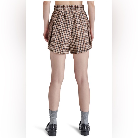 Steve Madden Gaelle Mixed Plaid Cargo Shorts in Brown Plaid NWT XL - Picture 2 of 8